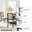 NPD Furniture Dover Faux Leather Dining Side Chair in Beige (Set of 2)
