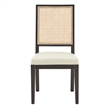 NPD Furniture Dover Faux Leather Dining Side Chair in Beige (Set of 2)