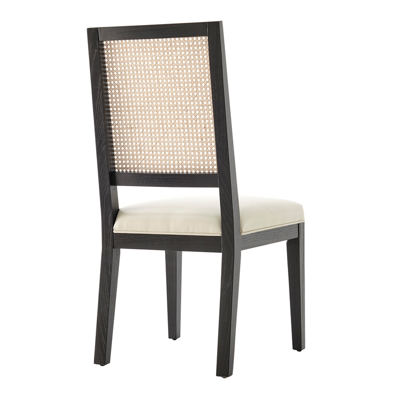 NPD Furniture Dover Faux Leather Dining Side Chair in Beige (Set of 2)