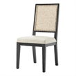 NPD Furniture Dover Faux Leather Dining Side Chair in Beige (Set of 2)