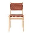 NPD Furniture Marco Faux Leather Dining Side Chair in Brown (Set of 2)