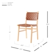 NPD Furniture Marco Faux Leather Dining Side Chair in Brown (Set of 2)