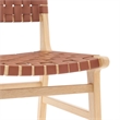 NPD Furniture Marco Faux Leather Dining Side Chair in Brown (Set of 2)