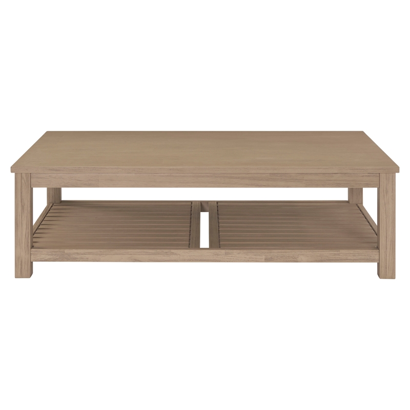 NPD Furniture Tiburon Solid Wood Coffee Table in Drifted Sand