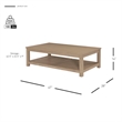 NPD Furniture Tiburon Solid Wood Coffee Table in Drifted Sand