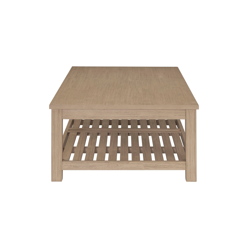 NPD Furniture Tiburon Solid Wood Coffee Table in Drifted Sand