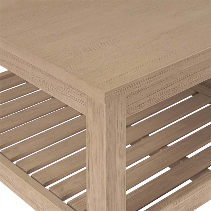NPD Furniture Tiburon Solid Wood Coffee Table in Drifted Sand