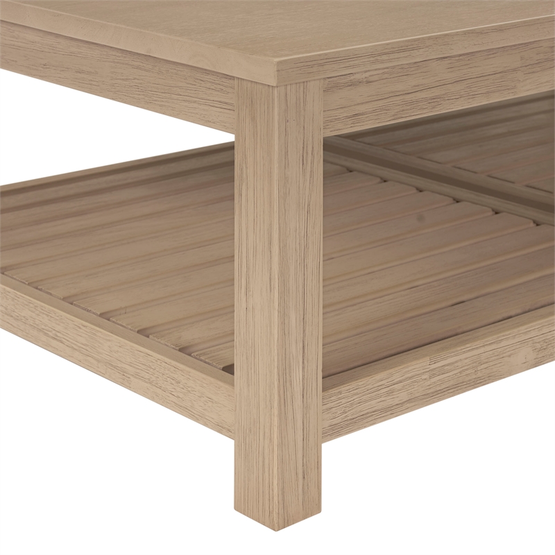 NPD Furniture Tiburon Solid Wood Coffee Table in Drifted Sand