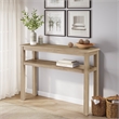 NPD Furniture Tiburon Console Table w/ Shelf in Drifted Sand