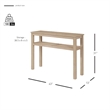NPD Furniture Tiburon Console Table w/ Shelf in Drifted Sand