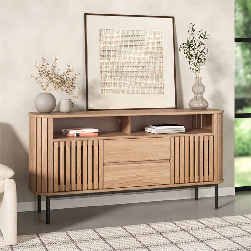 NPD Furniture Renwick Sideboard 2 Drawers + 2 Doors in Terra Oak
