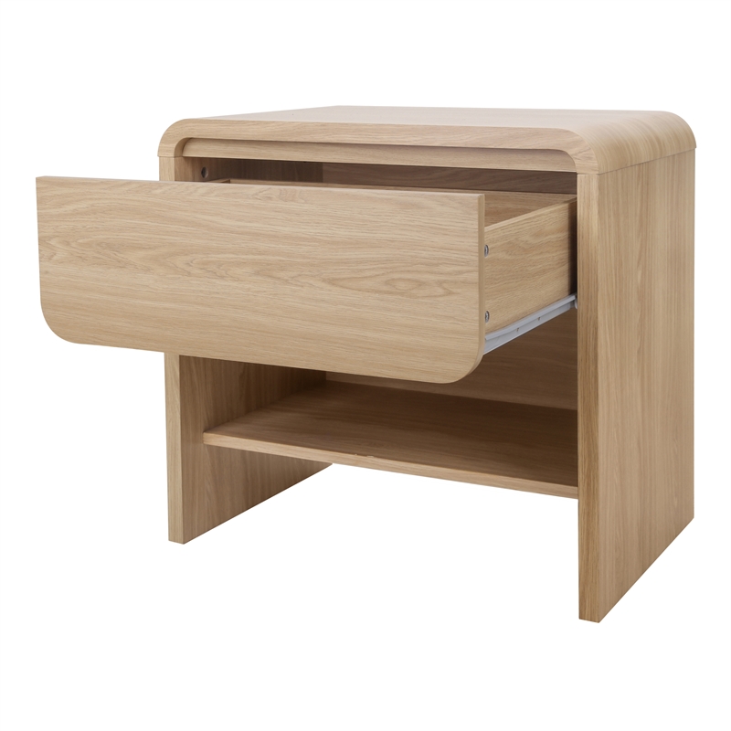 NPD Furniture Delmare Side/ End Table w/ 1 Drawer in Euro Oak