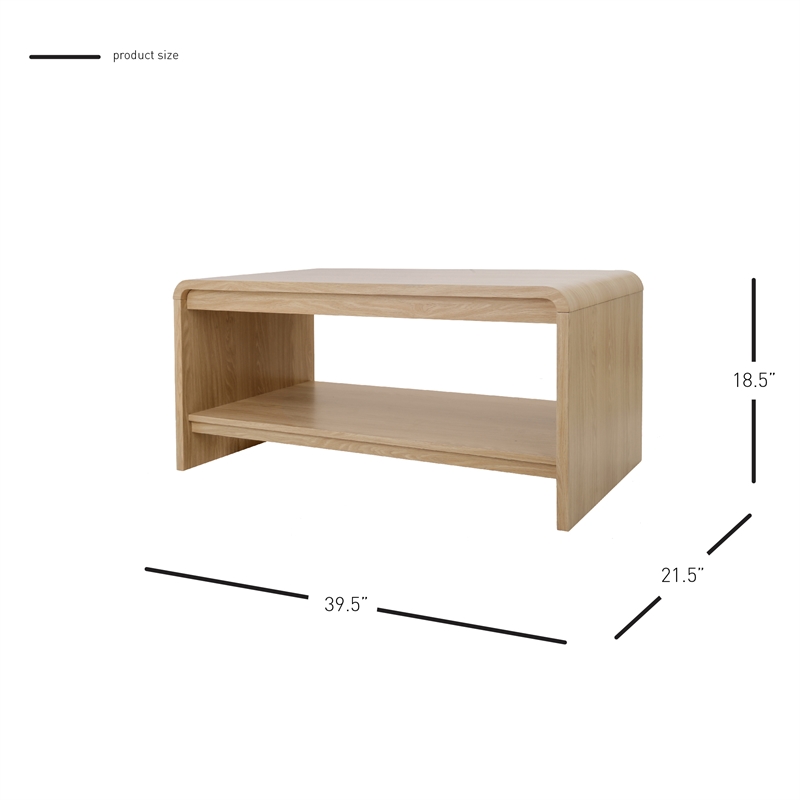 NPD Furniture Delmare Coffee Table in Euro Oak