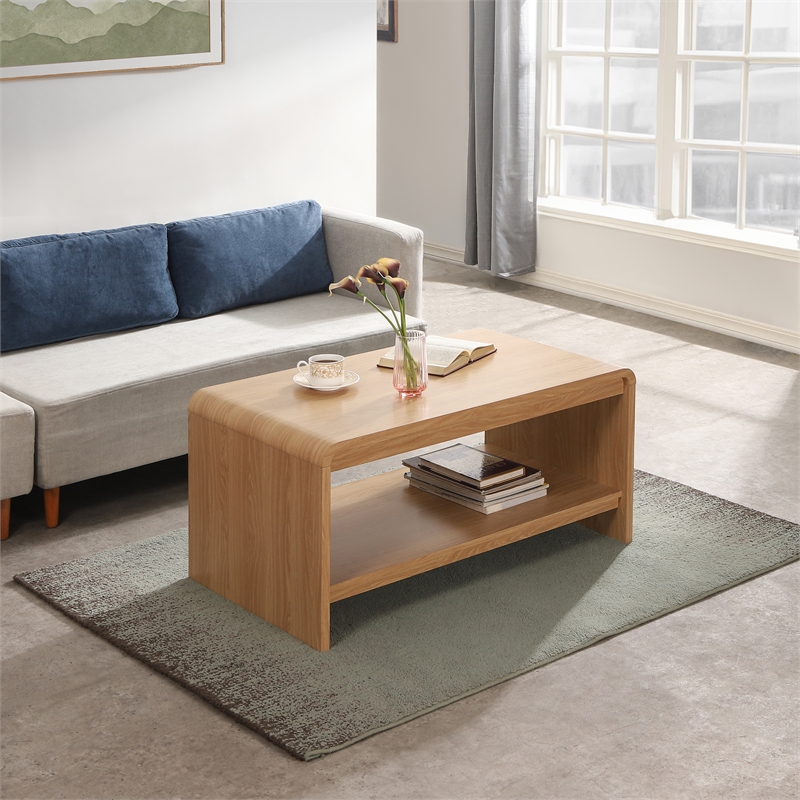 NPD Furniture Delmare Coffee Table in Euro Oak