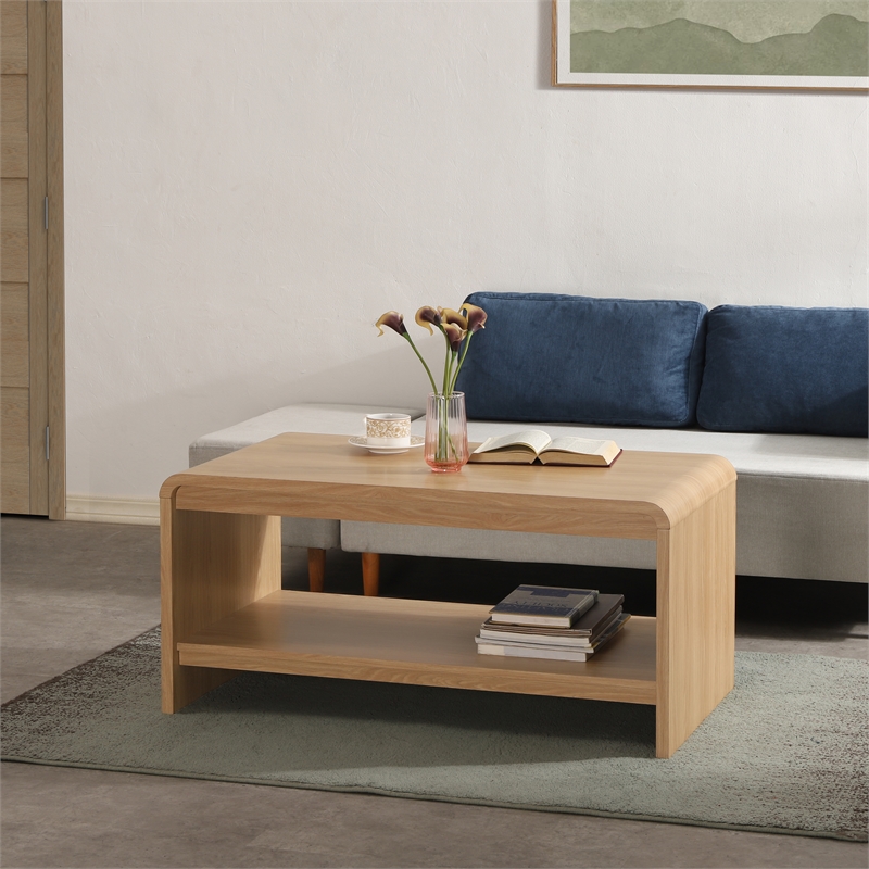 NPD Furniture Delmare Coffee Table in Euro Oak
