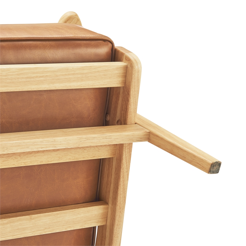 New Pacific Direct Albert PU Accent Arm Chair in Borneo Chocolate