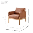 NPD Furniture Barclay PU Accent Arm Chair in Vintage Cider