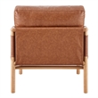 NPD Furniture Barclay PU Accent Arm Chair in Vintage Cider