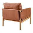 NPD Furniture Barclay PU Accent Arm Chair in Vintage Cider