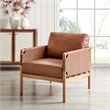 NPD Furniture Barclay PU Accent Arm Chair in Vintage Cider
