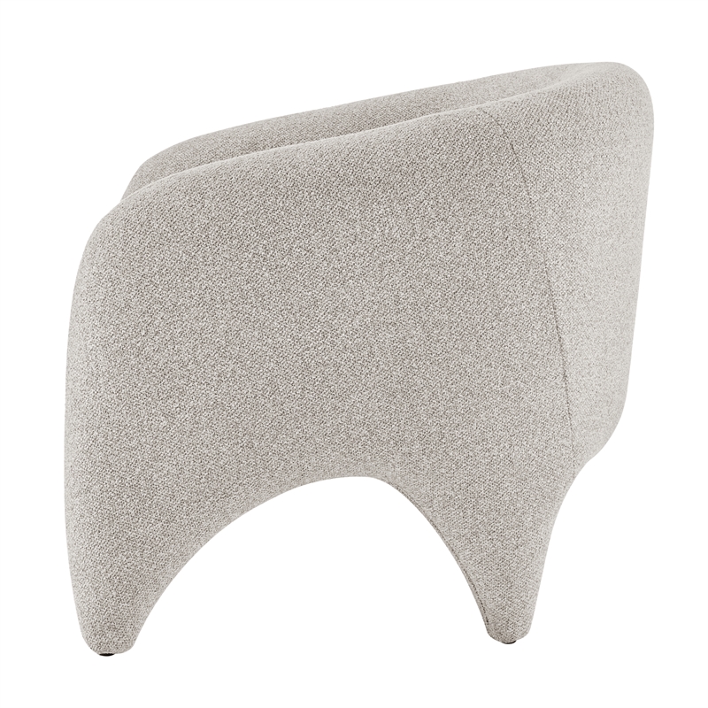 NPD Furniture Carol Fabric Accent Arm Chair in Horizon Gray