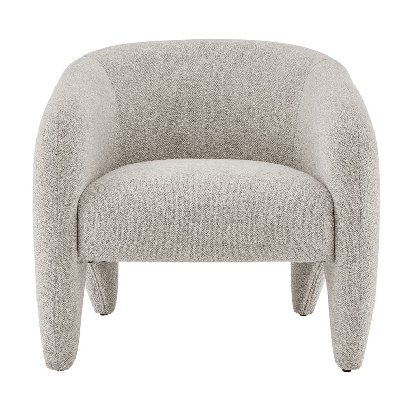 NPD Furniture Carol Fabric Accent Arm Chair in Horizon Gray
