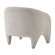 NPD Furniture Carol Fabric Accent Arm Chair in Horizon Gray