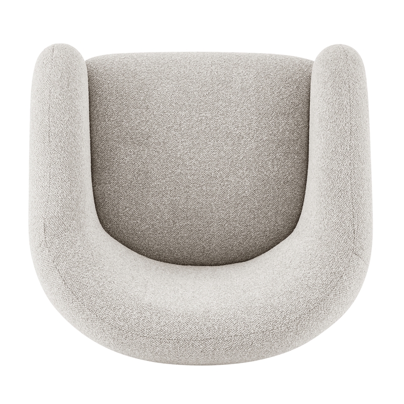 NPD Furniture Carol Fabric Accent Arm Chair in Horizon Gray