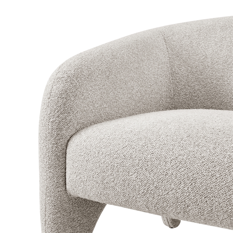 NPD Furniture Carol Fabric Accent Arm Chair in Horizon Gray