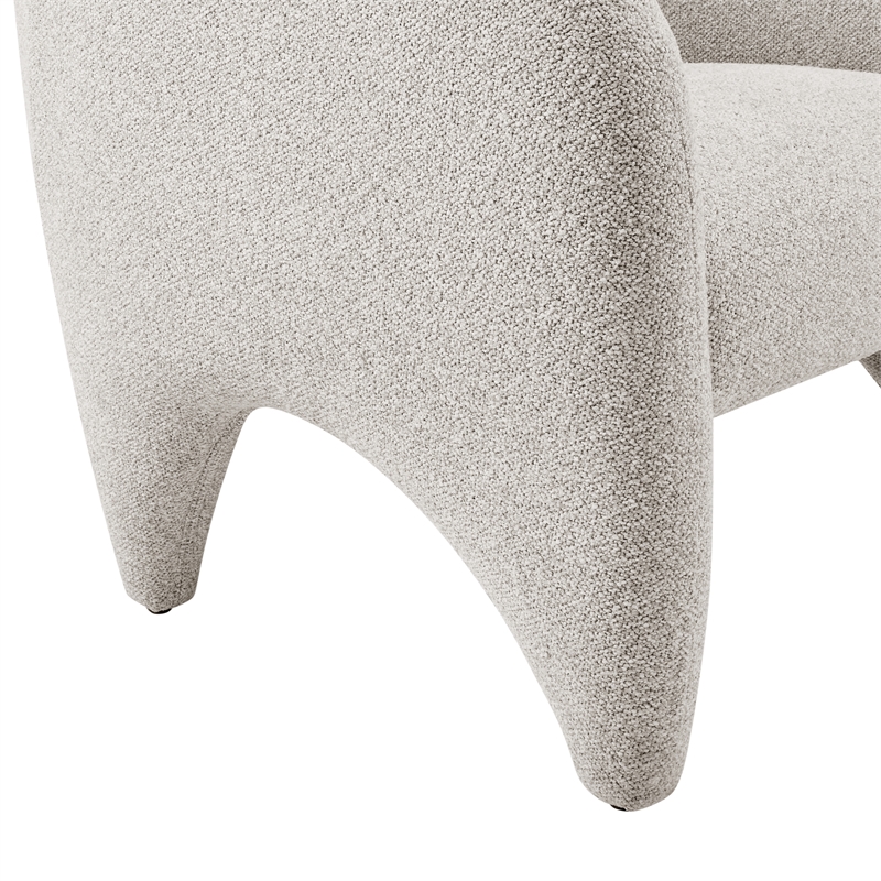 NPD Furniture Carol Fabric Accent Arm Chair in Horizon Gray