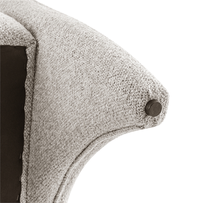 NPD Furniture Carol Fabric Accent Arm Chair in Horizon Gray