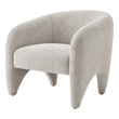 NPD Furniture Carol Fabric Accent Arm Chair in Horizon Gray