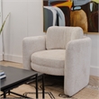 NPD Furniture Deryll Fabric Accent Arm Chair in Grenada Cream