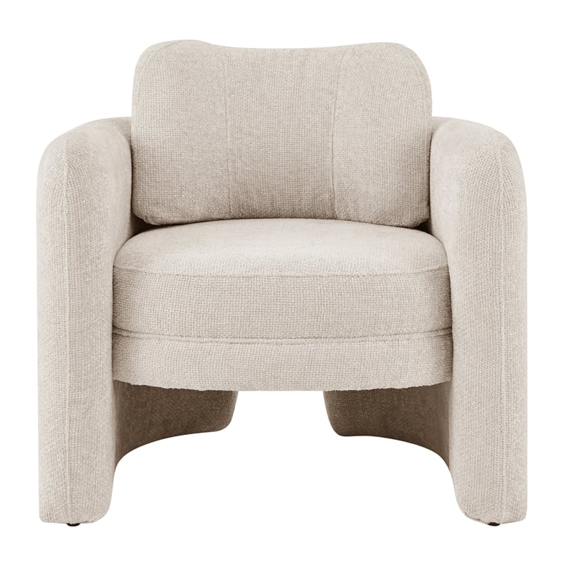 NPD Furniture Deryll Fabric Accent Arm Chair in Grenada Cream