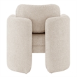 NPD Furniture Deryll Fabric Accent Arm Chair in Grenada Cream