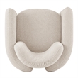 NPD Furniture Deryll Fabric Accent Arm Chair in Grenada Cream