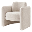 NPD Furniture Deryll Fabric Accent Arm Chair in Grenada Cream