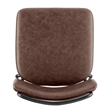 NPD Furniture Zander PU Counter Stool in Toasted Dark Brown (Set of 4)