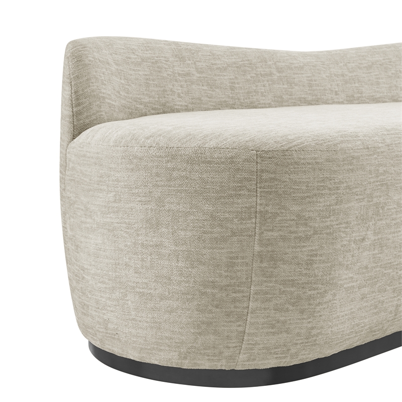 NPD Furniture Mandy Fabric Bench in Pasadena Beige