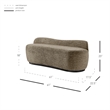 NPD Furniture Mandy Fabric Bench in Pasadena Taupe