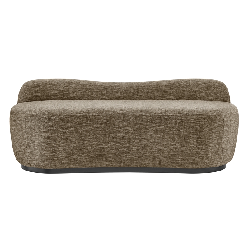 NPD Furniture Mandy Fabric Bench in Pasadena Taupe