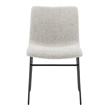 NPD Furniture Bruce Fabric Dining Side Chair in Pebbled Cream (Set of 2)