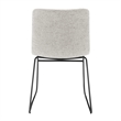 NPD Furniture Bruce Fabric Dining Side Chair in Pebbled Cream (Set of 2)