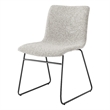 NPD Furniture Bruce Fabric Dining Side Chair in Pebbled Cream (Set of 2)