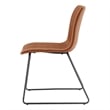 NPD Furniture Bruce PU Dining Side Chair in Toasted Caramel (Set of 2)