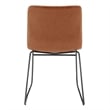 NPD Furniture Bruce PU Dining Side Chair in Toasted Caramel (Set of 2)