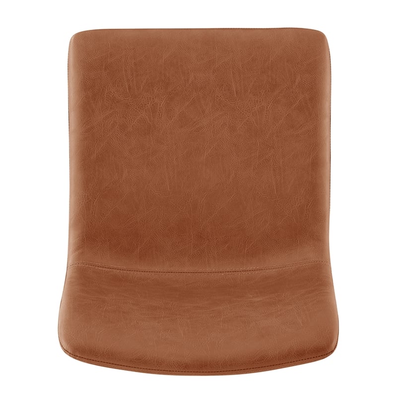 NPD Furniture Bruce PU Dining Side Chair in Toasted Caramel (Set of 2)