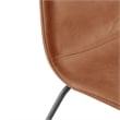 NPD Furniture Bruce PU Dining Side Chair in Toasted Caramel (Set of 2)