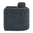NPD Furniture Deryll Fabric Accent Arm Chair in Grenada Charcoal