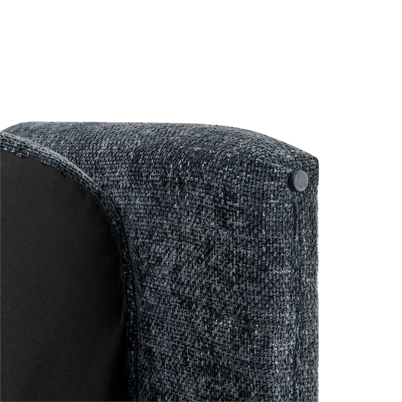 New Pacific Direct Deryll Fabric Accent Arm Chair in Grenada Charcoal